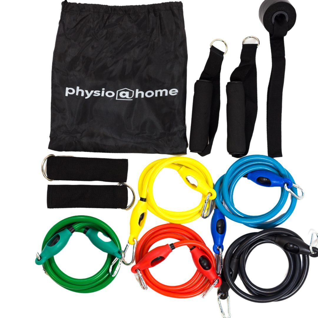 5 Pack |   Resistance Band Kit with Handles | Compression Care