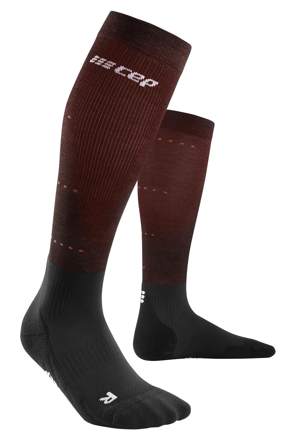 CEP Infrared Compression Sock Compression Care Red Black Knee-high