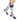 An image of a  X-Large-Cream-Navy-White-20-30-mmHg REJUVA Motley Stripe Knee-high Compression Socks | Compression Apparel