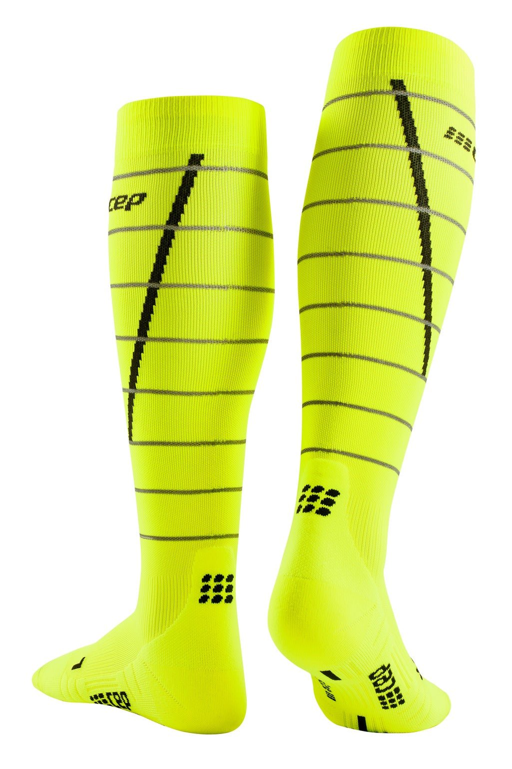 CEP - Reflective Compression Mid Cut Socks Men neon yellow at